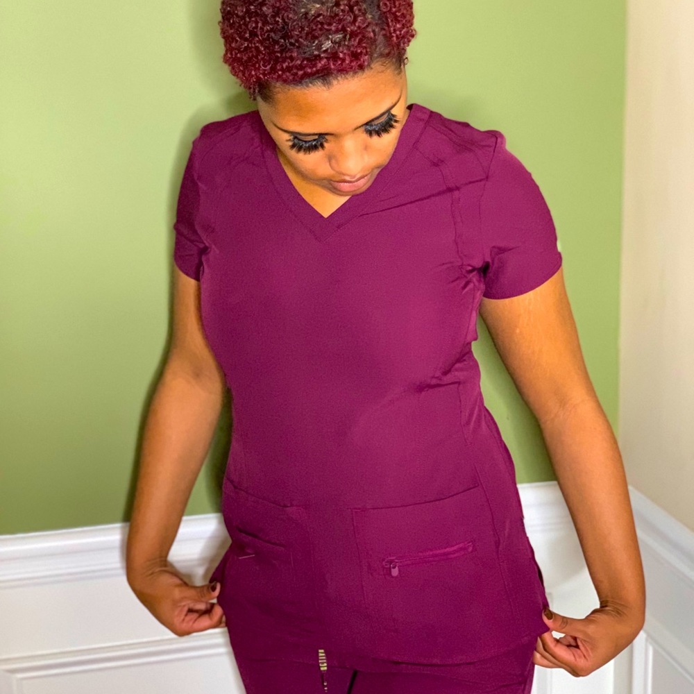 NWT XS-XL Womens Wine Med Couture Racerback top